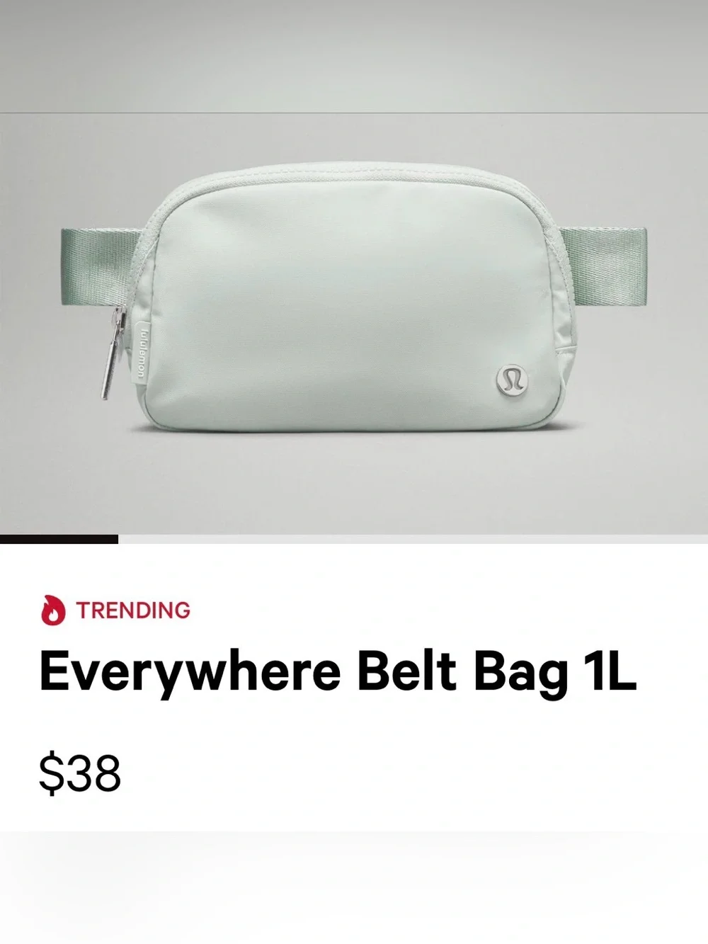 Lululemon Athletica Light Taupe Everywhere Belt Bag with Gold Hardware/ Detailin